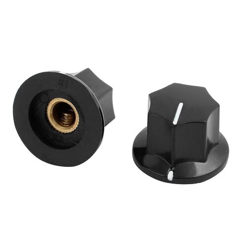 uxcell 4Pcs 6mm Knurled Shaft Plastic Nonslip Potentiometer Control Rotary Knob Cap in Saudi Arabia