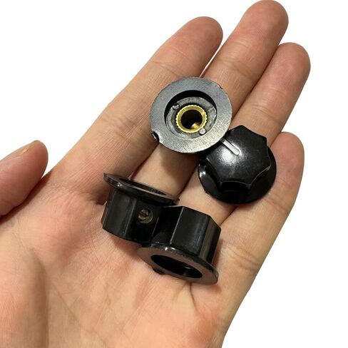 uxcell 4Pcs 6mm Knurled Shaft Plastic Nonslip Potentiometer Control Rotary Knob Cap in Saudi Arabia