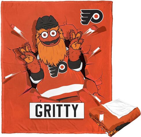 NORTHWEST NHL Philadelphia Flyers بطانية رمي حريرية الملمس، 50 بوصة × 60 بوصة، تميمة الحب in Saudi Arabia