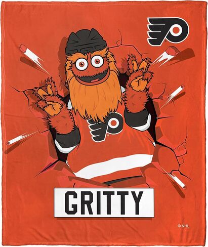 NORTHWEST NHL Philadelphia Flyers بطانية رمي حريرية الملمس، 50 بوصة × 60 بوصة، تميمة الحب in Saudi Arabia