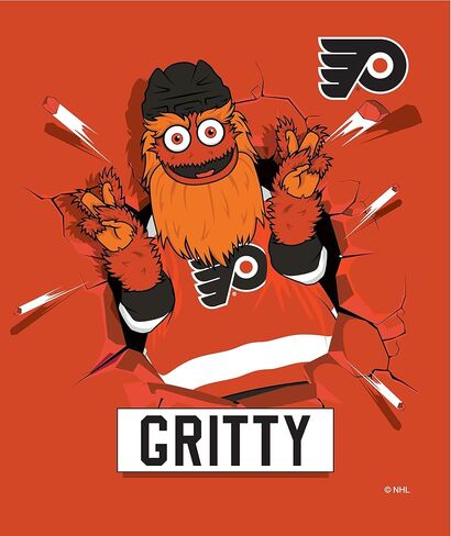 NORTHWEST NHL Philadelphia Flyers بطانية رمي حريرية الملمس، 50 بوصة × 60 بوصة، تميمة الحب in Saudi Arabia