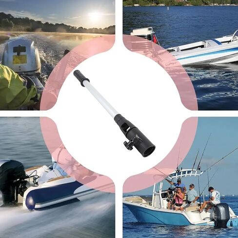 Fockety Tiller Extension Handle, 18 Inches Telescoping Aluminum Tiller Handle Extension for Outboard, Non Slip Universal Ergonomic Trolling Motor Extensions Handles for Boat in Saudi Arabia