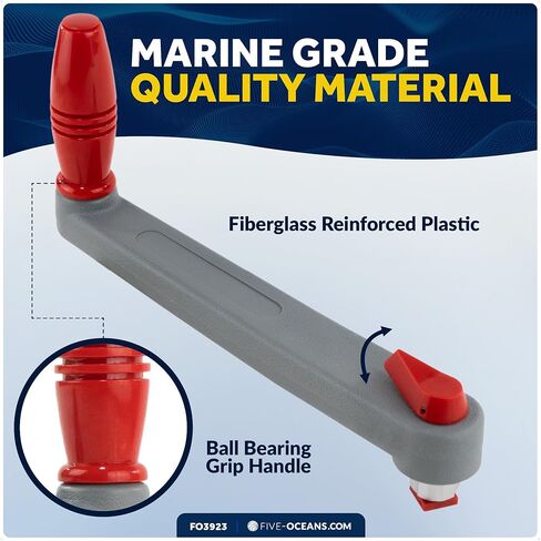 Five Oceans Sailboat Winch Handle, Universal Floating Winch Handle, Lock–in Mechanism, Lightweight and Strong, Fiberglass Reinforced Plastic in Saudi Arabia