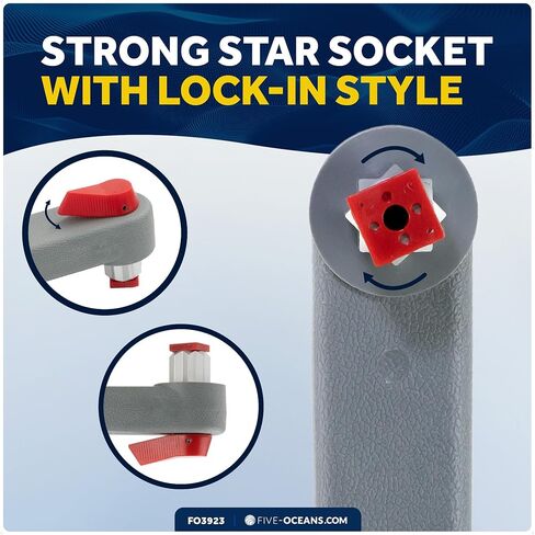 Five Oceans Sailboat Winch Handle, Universal Floating Winch Handle, Lock–in Mechanism, Lightweight and Strong, Fiberglass Reinforced Plastic in Saudi Arabia