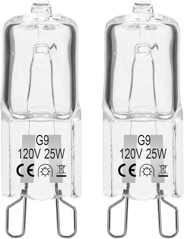 Light Bulb for Whirlpool Microwave Oven, Replaces W10709921 W10208564,2PCS | G9 120V 25W Replacement Stove Light, Under Microwave Light Bulb in Saudi Arabia