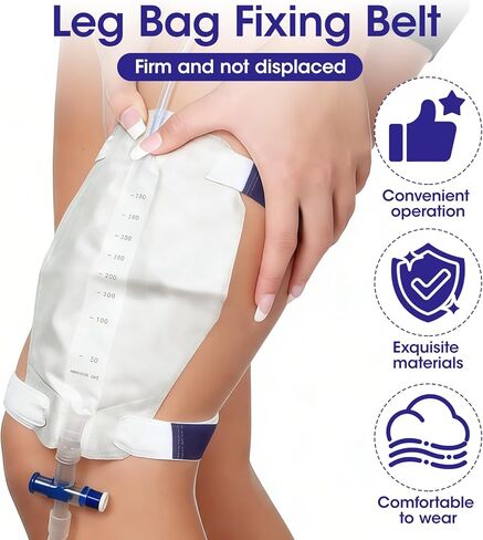 6 عبوات من أحزمة حقيبة الساق، وأشرطة حقيبة تصريف البول، وأشرطة حقيبة ساق القسطرة، وأشرطة تثبيت حقيبة الساق البولية المضادة للانزلاق والتهيج مع نسيج مرن ناعم، ومقابض مريحة للرجال والنساء in Kuwait
