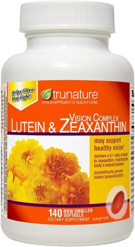 Vision Complex Lutein & Zeaxanthin، 140 كبسولة هلامية، مكمل غذائي مع مستخلص زهرة القطيفة، 25 ملغ لوتين، 5 ملغ زياكسانثين يساعد على تصفية الضوء الأزرق in Kuwait