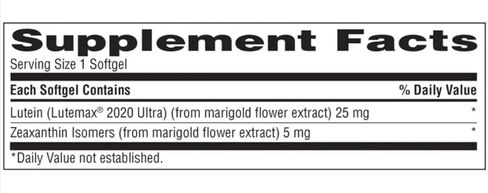 Vision Complex Lutein & Zeaxanthin، 140 كبسولة هلامية، مكمل غذائي مع مستخلص زهرة القطيفة، 25 ملغ لوتين، 5 ملغ زياكسانثين يساعد على تصفية الضوء الأزرق in Kuwait