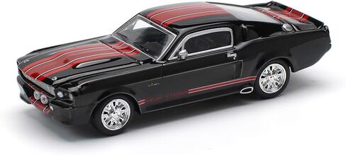 DIECAST MODEL CAR CAR متوافق مع سباق البوب ​​1:64 1967 Shelby Mustang GT500 Gray/Black Limited Edition PR640195 in Saudi Arabia