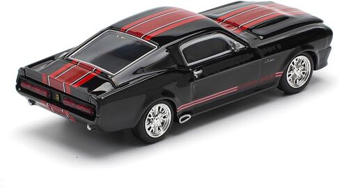 DIECAST MODEL CAR CAR متوافق مع سباق البوب ​​1:64 1967 Shelby Mustang GT500 Gray/Black Limited Edition PR640195 in Saudi Arabia