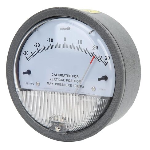 Differential Pressure, HVAC Pressure Detection with Pointer, Aluminum y ential Pressure Meter for Room, Electronics, Aerospace, in Kuwait