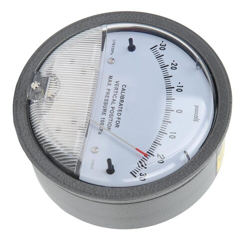 Differential Pressure, HVAC Pressure Detection with Pointer, Aluminum y ential Pressure Meter for Room, Electronics, Aerospace, in Kuwait