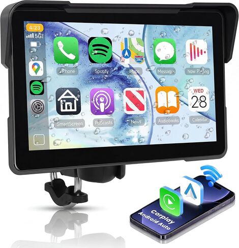 7 بوصة شاشة Carplay Carplay ، Carplay و Android Auto مع تصميم شاشة تعمل باللمس مقاوم للماء يدعم تنقل GPS/Bluetooth/Eq in Kuwait