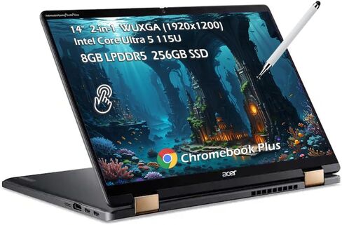acer Chromebook Plus Spin 514 CPE594-1N CPE594-1N-57ZJ 14 Touchscreen Convertible 2 in 1 Chromebook - WUXGA - Intel Core 5 120U - 16 GB - 256 GB SSD - English [US] Keyboard - Iron in Saudi Arabia