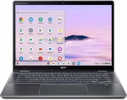 Acer Chromebook Plus Spin 514 CPE594-1N CPE594-1N -57ZJ 14 شاشة تعمل باللمس 2 في 1 Chromebook - Wuxga - Intel Core 5 120U - 16 GB - 256 GB SSD - English [US] لوحة المفاتيح - الحديد in Kuwait