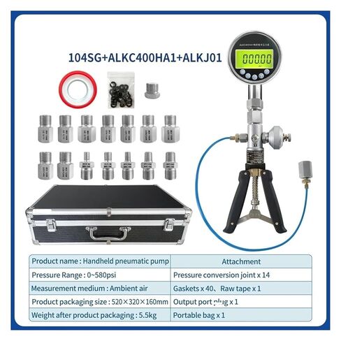 Marine Pressure calibrator Marine Pressure calibra 104SG Manual Air Pressure Pump Ship use Digital Pressure gaugeALKC400HA1Pressure Conversion Joint ALKJ01 0~580psi in Saudi Arabia