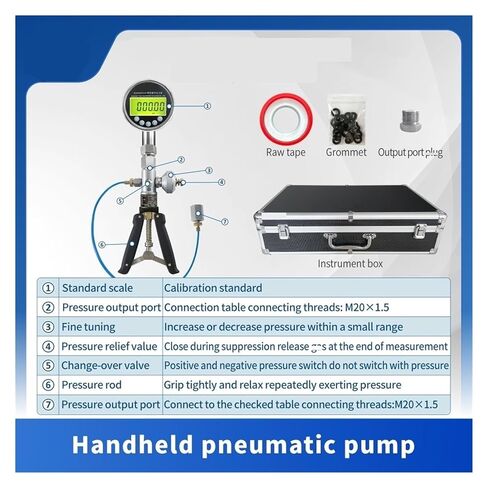 Marine Pressure calibrator Marine Pressure calibra 104SG Manual Air Pressure Pump Ship use Digital Pressure gaugeALKC400HA1Pressure Conversion Joint ALKJ01 0~580psi in Saudi Arabia