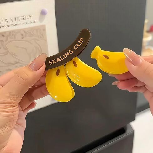 Magnetic Bag Clips - Banana Shaped Food Sealer with Fridge Mount 3.5" x 2.8" in Saudi Arabia