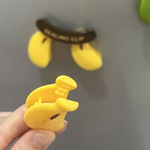 Magnetic Bag Clips - Banana Shaped Food Sealer with Fridge Mount 3.5" x 2.8" in Saudi Arabia