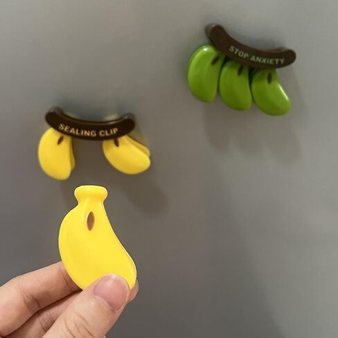 Magnetic Bag Clips - Banana Shaped Food Sealer with Fridge Mount 3.5" x 2.8" in Saudi Arabia