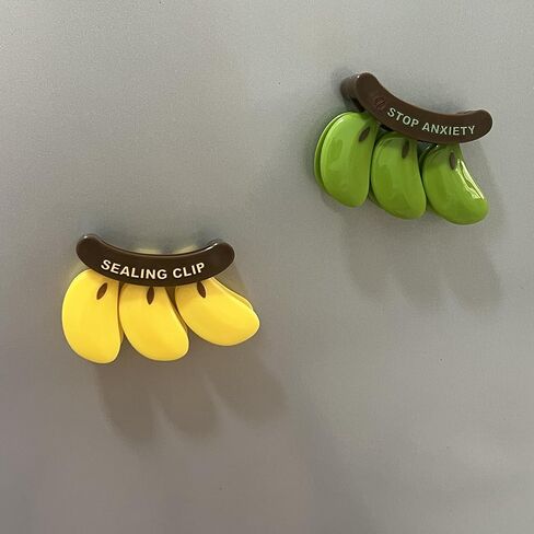 Magnetic Bag Clips - Banana Shaped Food Sealer with Fridge Mount 3.5" x 2.8" in Saudi Arabia