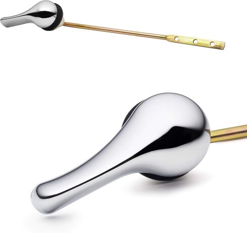 Qualihome Universal Toilet Tank Flush Lever, Chrome Finish Handle with Metal Nut, Fits Most Toilets (Side Mount) in Kuwait