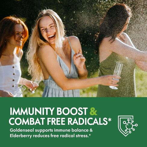 خلاصة Goldenseal & Echinacea، صبغة سائلة لتعزيز المناعة، وظيفة الجهاز التنفسي الصحية، المكملات العشبية مع مستخلص البابونج، جذر عرق السوس، نبات البيلسان. 2 أوقية in Saudi Arabia