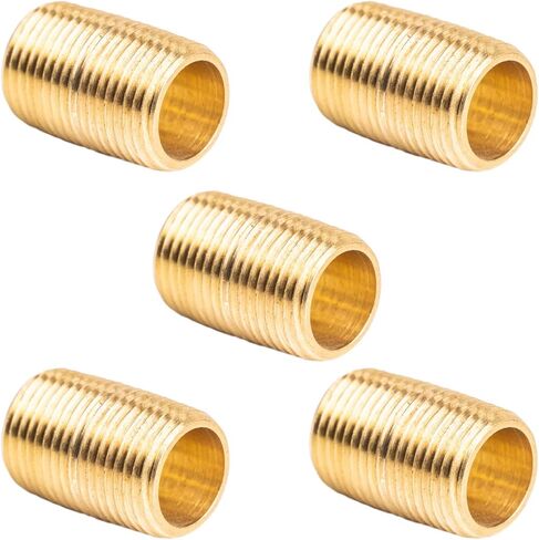 1/4" NPT X Male Close Pipe Nipples Threaded Brass Fitting Pipe Connectors 5 Pack in Saudi Arabia