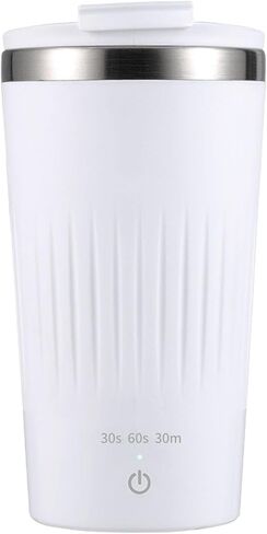 Dioche Automatic Mixing Cup 400ml USB Rechargeable Self Stirring Mug with 3 Modes for Hot and Cold Beverages – Perfect for Coffee, Milk & Juice (White) in Saudi Arabia