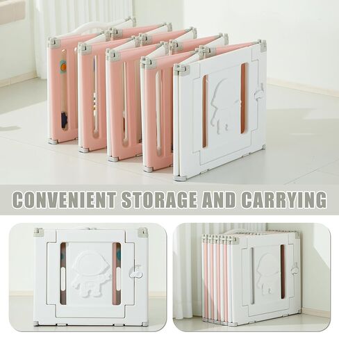 Play Play Pen ، أقلام اللعب القابلة للطي للأطفال والأطفال الصغار ، 22 لوحًا كبيرًا للعب أطفال كبير ، رواد فضاء محمول ، ساحة الأطفال بوابة الأطفال - ملونة in Kuwait