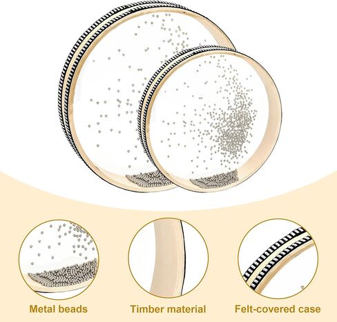 4 pack White Ocean Drums Set - Wave Bead Sea Drums,6/8/10/12 inch Healing Musical Instrument for Home,Classroom and Stress Relief in Saudi Arabia