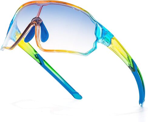 نظارات ROCKBROS Kids Photochromic لركوب الدراجات، نظارات شمسية رياضية UV400 شفافة إلى داكنة الانتقال للشباب الأولاد والبنات من سن 8 إلى 14 عامًا in Saudi Arabia