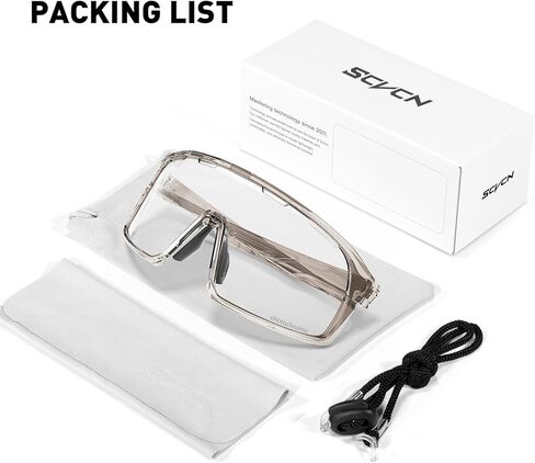 نظارات SCVCN فوتوكروميك لركوب الدراجات نظارات شمسية رياضية شفافة للرجال والنساء دراجة MTB UV400 حماية للجري والدراجة الجبلية والبيسبول وركوب الدراجات نظارات ركوب BMX وصيد الأسماك وركوب الجولف والقيادة البيسبول 509 in Kuwait