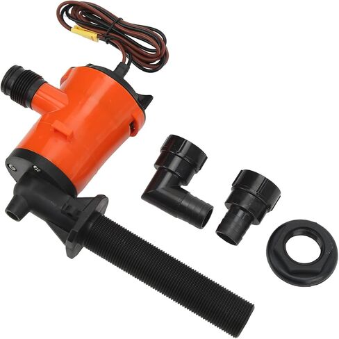 KIMISS 800GPH Livewell Pump for Boats, Submersible Bait Tank Aerator with Cartridge Design, 12V Marine Bilge Pump for, Aerator Pump in Kuwait