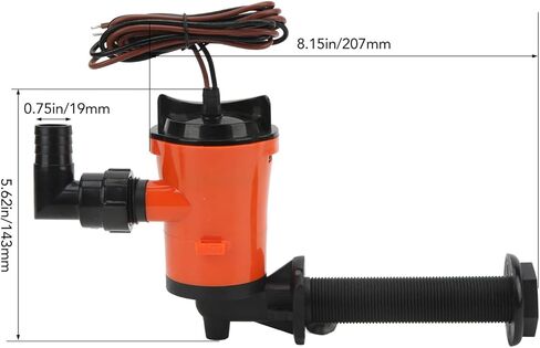 KIMISS 800GPH Livewell Pump for Boats, Submersible Bait Tank Aerator with Cartridge Design, 12V Marine Bilge Pump for, Aerator Pump in Kuwait