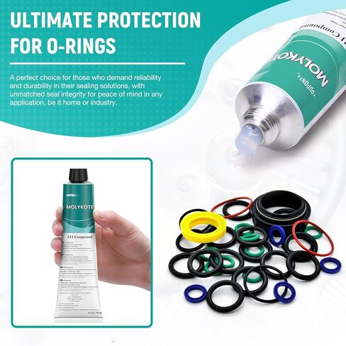 6 قطع موليكوت 111 مركب تشحيم ومانع التسرب 150 جم 5.3 أونصة، شحم سيليكون للحلقات الدائرية، صمامات التوصيل، ختم وحماية المكونات المطاطية والبلاستيكية، مقاوم للماء، منخفض التقلب in Kuwait