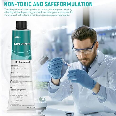 6 قطع موليكوت 111 مركب تشحيم ومانع التسرب 150 جم 5.3 أونصة، شحم سيليكون للحلقات الدائرية، صمامات التوصيل، ختم وحماية المكونات المطاطية والبلاستيكية، مقاوم للماء، منخفض التقلب in Kuwait
