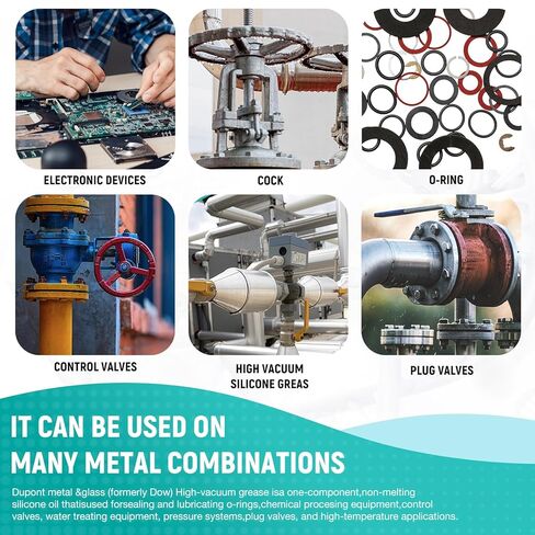 6 قطع موليكوت 111 مركب تشحيم ومانع التسرب 150 جم 5.3 أونصة، شحم سيليكون للحلقات الدائرية، صمامات التوصيل، ختم وحماية المكونات المطاطية والبلاستيكية، مقاوم للماء، منخفض التقلب in Kuwait