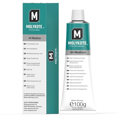 Molykote 44 متوسط ​​100 جرام شحم تشحيم 44 متر درجة حرارة عالية محامل تشحيم أختام وحلقات دائرية كابلات التحكم البلاستيكية تقلل من التآكل مقاومة الحرارة أوف وايت تقلل من التآكل in Kuwait