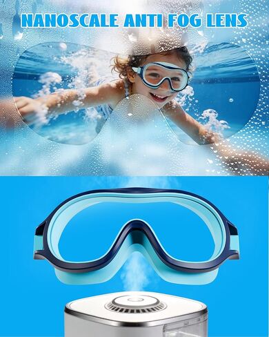 Aegend 2 Pack Swim goggles for Kids 3-15, Anti-Fog Anti-UV Wide Vision Waterproof, No leak Swimming goggles for Boys Girls in Kuwait