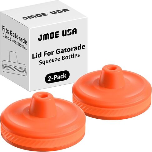 غطاء محسّن من Jmoe USA لزجاجة مياه جاتوريد | يناسب الإصدارات القابلة للعصر 32 أونصة و30 أونصة | صمام تدفق أسرع وقبضة ملتوية سهلة | مصنوعة من مواد صالحة للطعام (عبوة من قطعتين) in Saudi Arabia