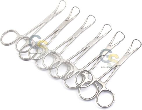 6 Pieces Backhaus Towel Clamps 3.5" Economy Grade Stainless Steel by G.S Online in Saudi Arabia