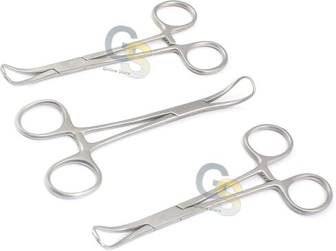 3 Pcs Backhaus Towel Clamps 4.5" Economy Grade Stainless Steel by G.S Online Store in Saudi Arabia