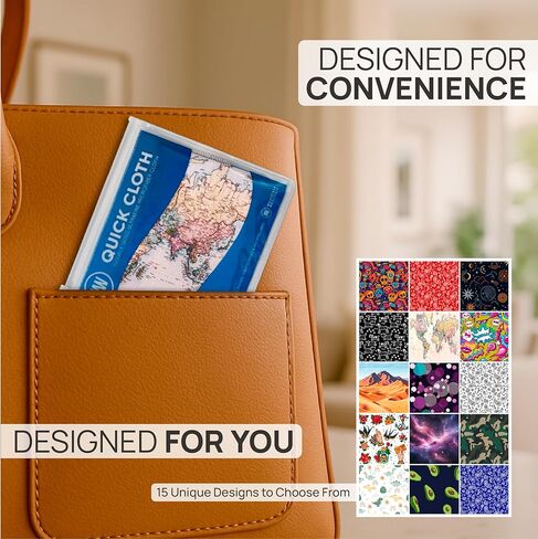 قطعة قماش سريعة لتنظيف النظارات من الألياف الدقيقة - 5x7، خريطة العالم، عبوتان مع حقيبة | منظف ​​العدسات على الوجهين للنظارات والكاميرا والشاشات والزجاج | أقمشة تلميع الزجاج المصنوعة من الألياف الدقيقة القابلة لإعادة الاستخدام in Kuwait