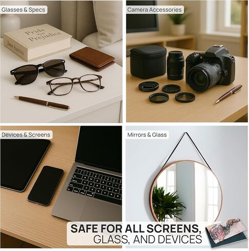 قطعة قماش سريعة لتنظيف النظارات من الألياف الدقيقة - 5x7، خريطة العالم، عبوتان مع حقيبة | منظف ​​العدسات على الوجهين للنظارات والكاميرا والشاشات والزجاج | أقمشة تلميع الزجاج المصنوعة من الألياف الدقيقة القابلة لإعادة الاستخدام in Kuwait