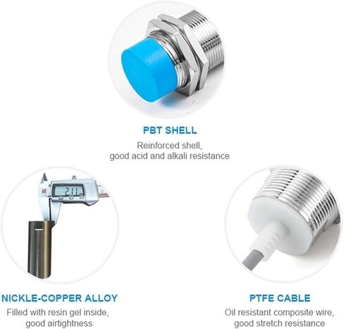 IP68 Inductive Proximity Sensor Switch PLC Intelligent Automatic Proximity Detection NPN PNP DC 12V 24V LM30 M30 10mm 15mm(15mm -Non-Flush,LM30-PNP NC) in Saudi Arabia