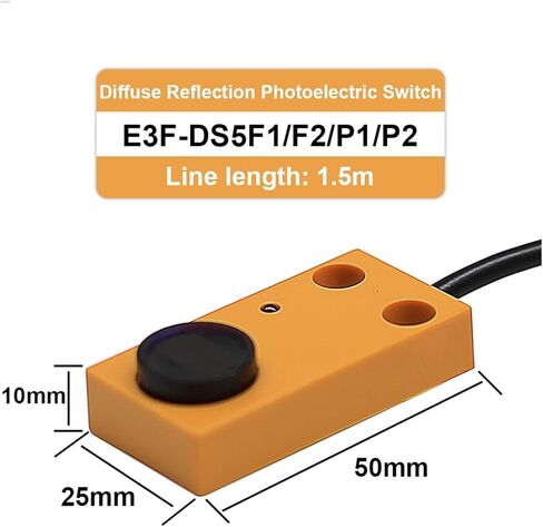 التبديل الكهروضوئي التعريفي بالأشعة تحت الحمراء E3F-DS30F1 مستشعر انعكاس القرب المنتشر NPN مفتوح عادة بثلاثة أسلاك 24 فولت (1-5 سم، PNP NC) in Kuwait
