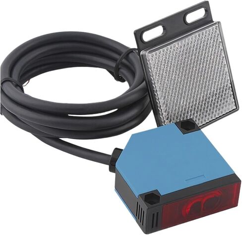 مخرج مرحل DC24V AC250V 4 متر مفتاح مستشعر القرب الكهروضوئي العاكس 12-250 فولت NPN/PNP ترانزستور/مرحل (AC-DC Dark-ON) in Kuwait