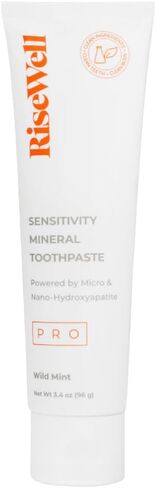 معجون أسنان رايزويل برو المعدني - معجون أسنان ميكرو ونانو هيدروكسيباتيت لإعادة تمعدن الأسنان وتخفيف الحساسية - بدون فلورايد إضافي، آمن للبلع، تبييض الأسنان الطبيعي (النعناع البري) in Kuwait