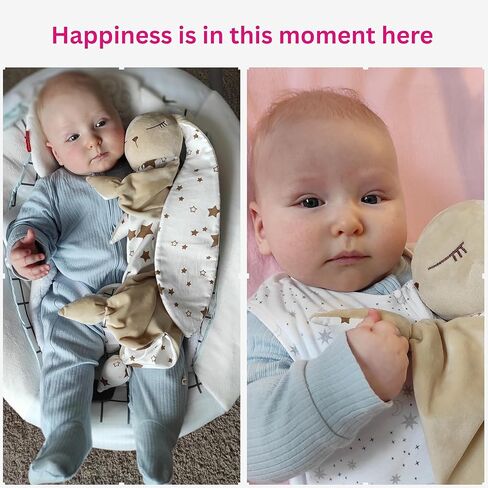 Bunny Lovey Security Blanket – Safe and Soft Toddler, Infant Lovey for Comfort & Cuddles, Newborn Snuggle Toy, Neutral Baby Gift for Boys or Girls. Big Size 16in. in Saudi Arabia